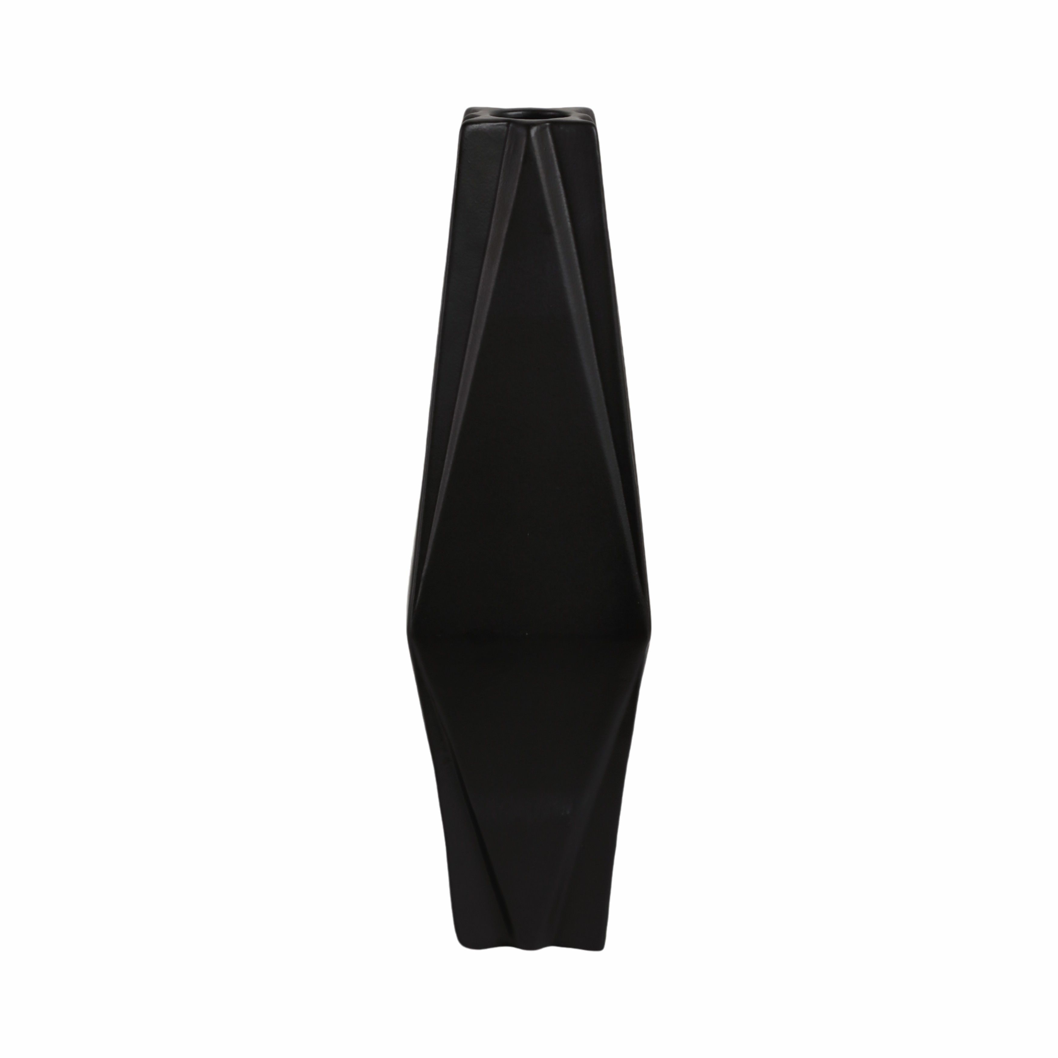 Decorative Vase - Black Ceramic Medium Sculptural, 26 in.