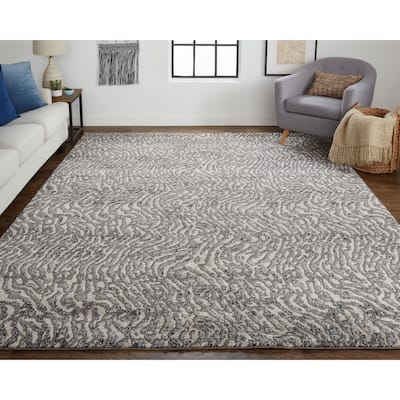Grand Bazaar Kayden Machine Made Abstract Modern Area Rug