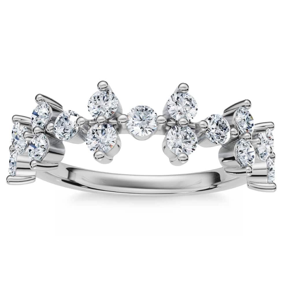 1/2Ct Round Diamond Wedding Ring Stackable Wedding Band Gold Lab Grown