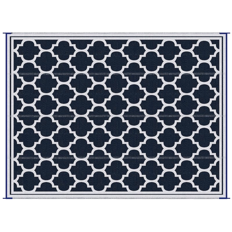 Outsunny Reversible Outdoor RV Rug, Patio Floor Mat, Plastic Straw Rug for Backyard, Deck, Picnic, Beach, Camping