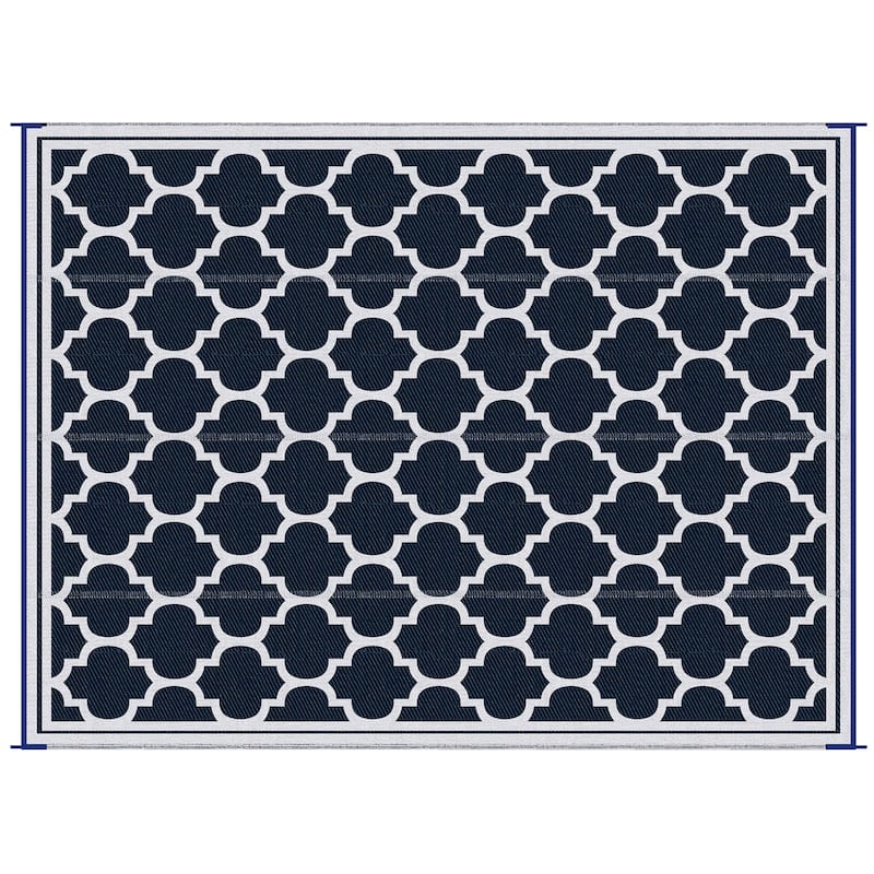 Outsunny Reversible Outdoor RV Rug, Patio Floor Mat, Plastic Straw Rug for Backyard, Deck, Picnic, Beach, Camping