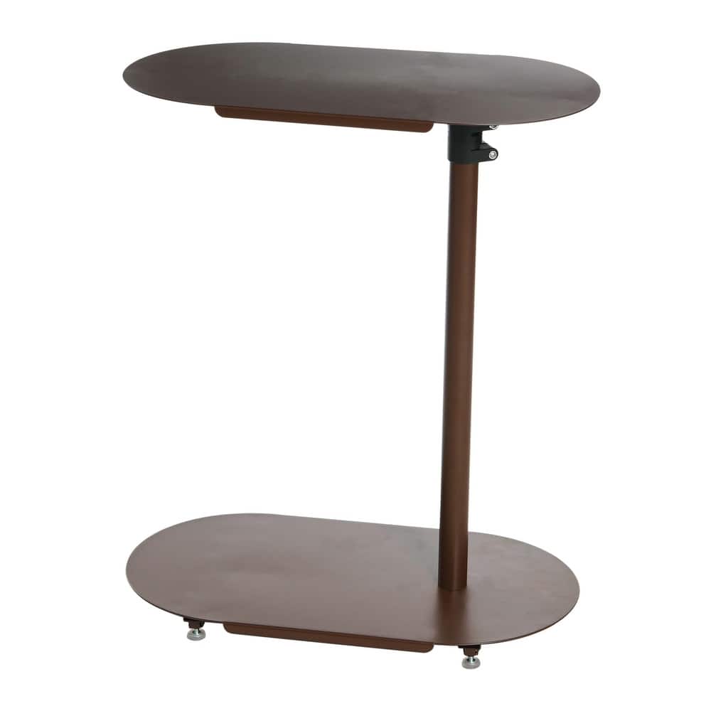 Modern Adjustable C-Shaped End Table - 20.0"L x 11.0"W x 32.0"H