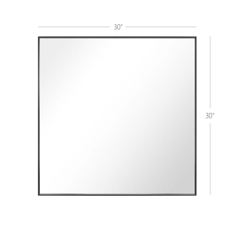 Modern Square Aluminum Framed Wall Mount Bathroom Vanity Mirror