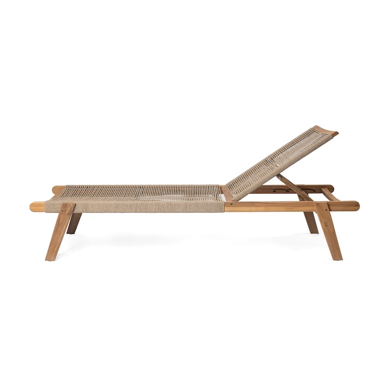 Christopher Knight Home - Nathan Outdoor Comfort Adjustable Acacia Chaise Lounge Set
