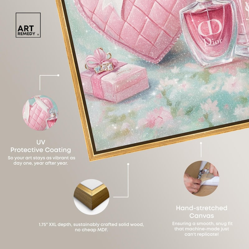 Little Heart Shaped Purse Canvas by Art Remedy
