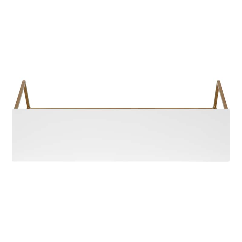 Kate and Laurel Brost Wood and Metal Wall Shelf - 22x8x10.25