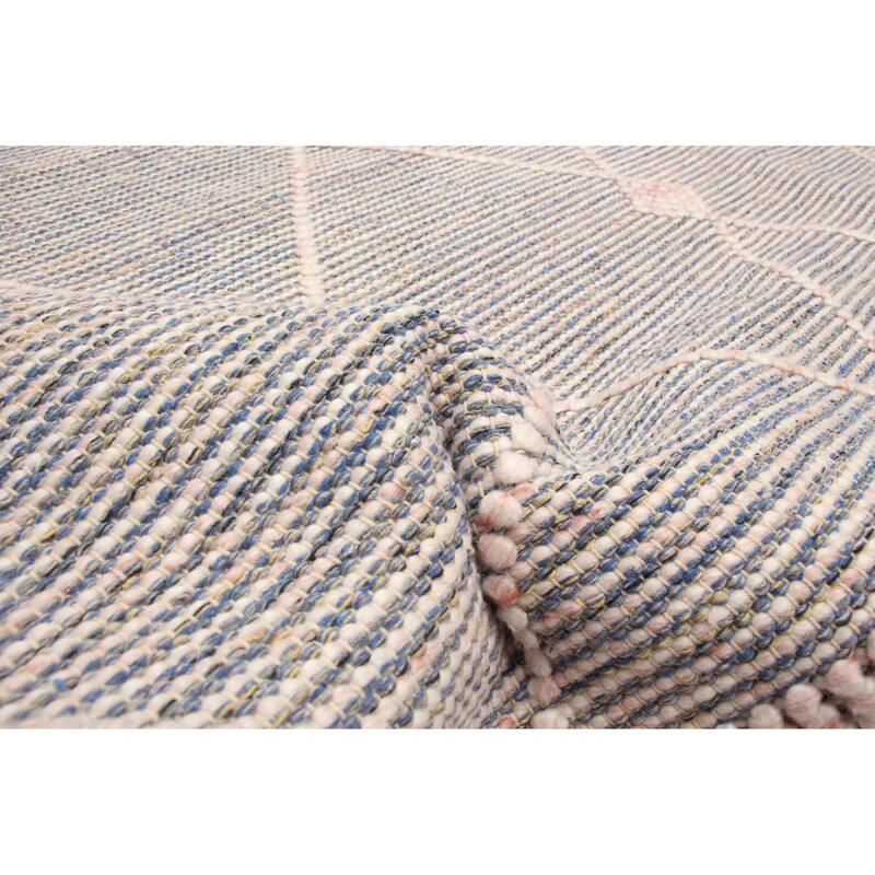 ECARPETGALLERY Braid weave Sienna Pink Wool Rug - 5'0 x 7'8