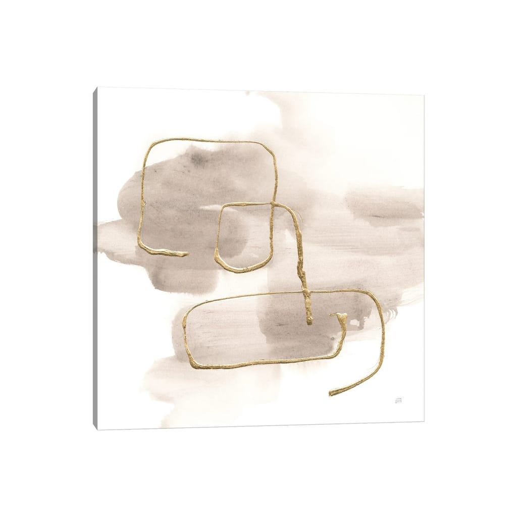 iCanvas "Warm Gray Gold I" by Chris Paschke Canvas Print