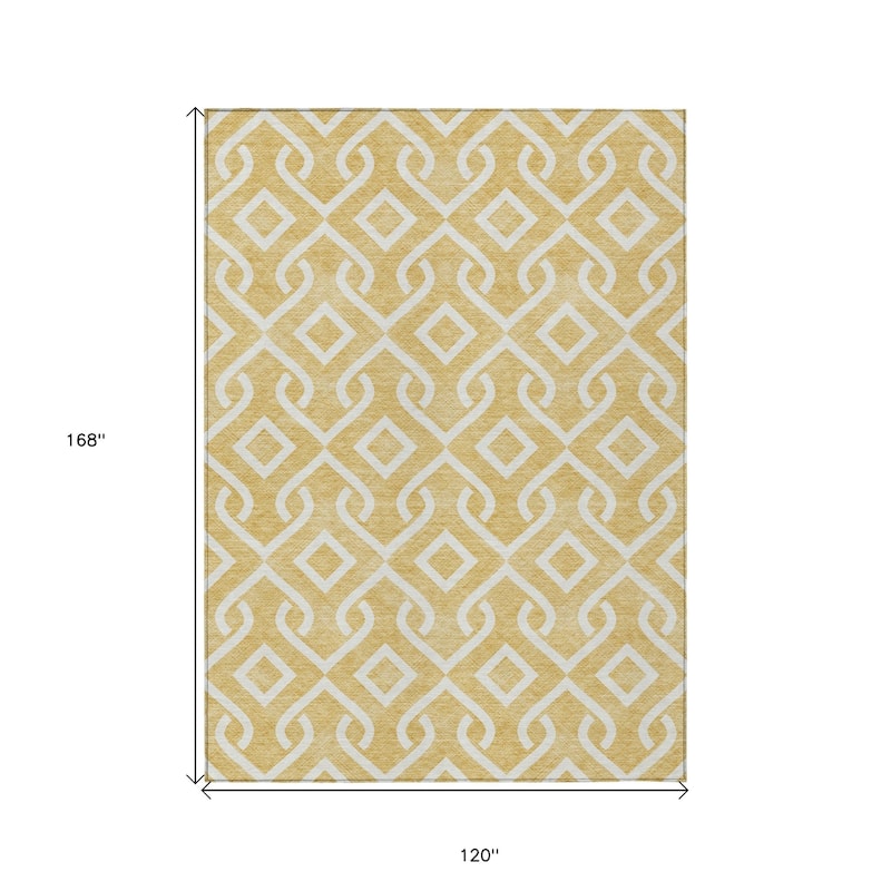 HomeRoots Geometric Transitional Rectangle Outdoor Rug