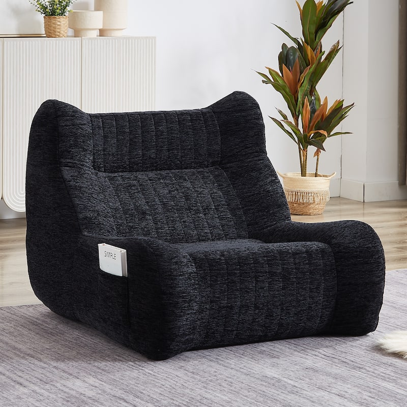 Giant Bean Bag Chair for Adults, Beanbag Fireside Lounger Chair Lazy Floor Sofa Accent Chair for Living Room, Bedroom