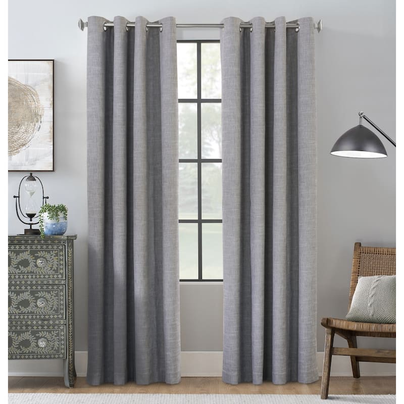 ThermaPlus Maya Total Blackout Grommet Curtain Panel - 52" x 108" - Grey