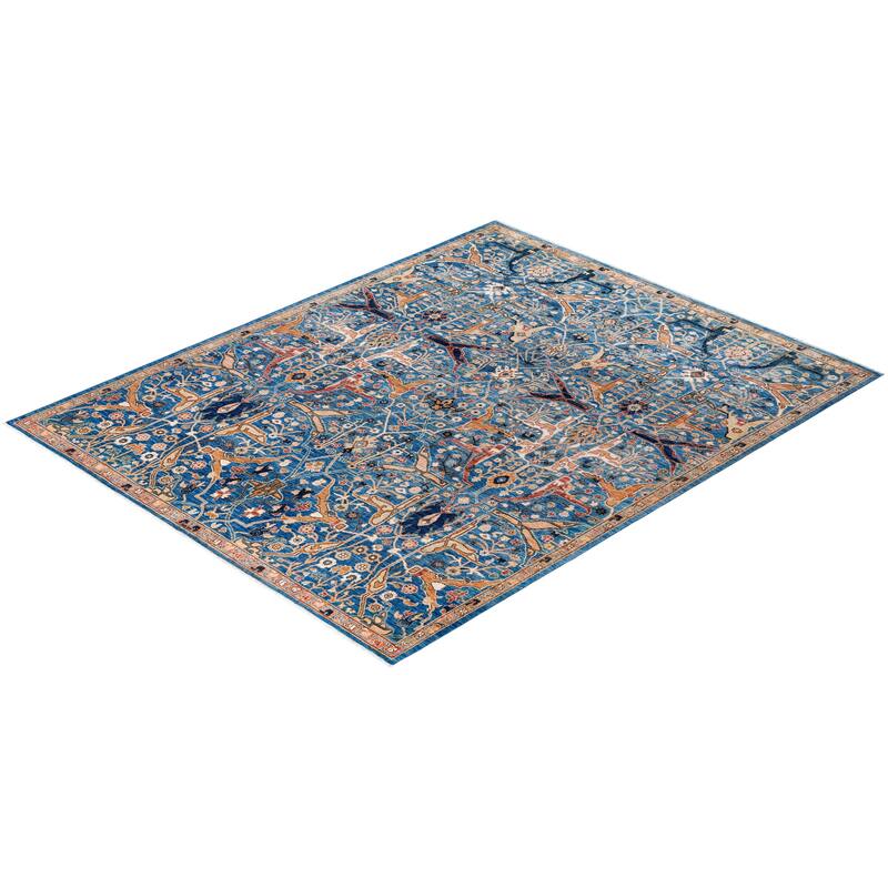 Serapi One-of-a-Kind Hand-Knotted Area Rug - Blue - 7' 9" x 9' 9"