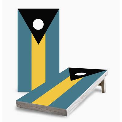 Bahamas Flag Cornhole Game (Choose Wraps or Boards)