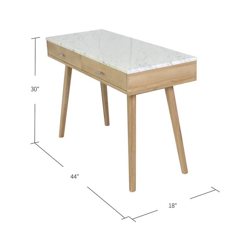 Versatile And Stylish Marble White Writing Desk To Elevate And Complete Any Space