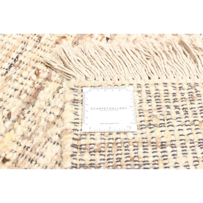 ECARPETGALLERY Braid weave Sienna Tan Wool Rug - 5'2 x 7'6