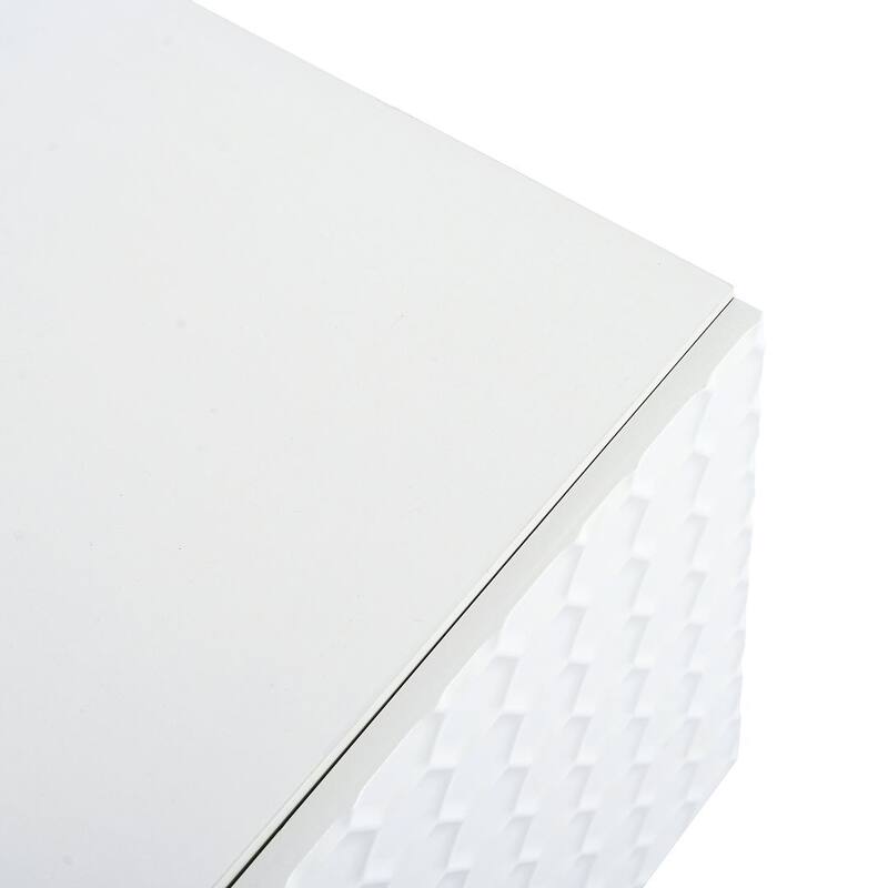 Modern TV Stands with Gold Accents, Fits TVs Up to 80'', White/Black