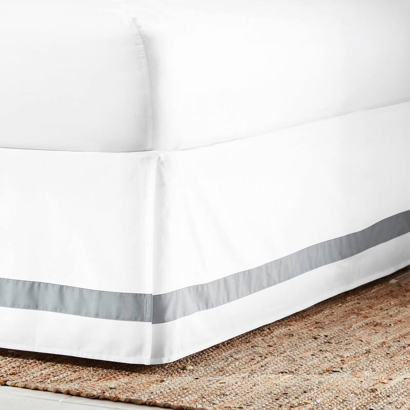 Everhome Emory Hotel Border 15 Inch Bed Skirt