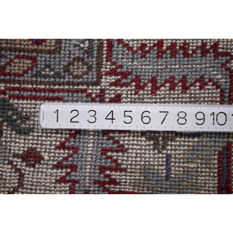 Blue Kazak Area Rug Hand-Knotted Wool Carpet - 8'1" x 9'11"