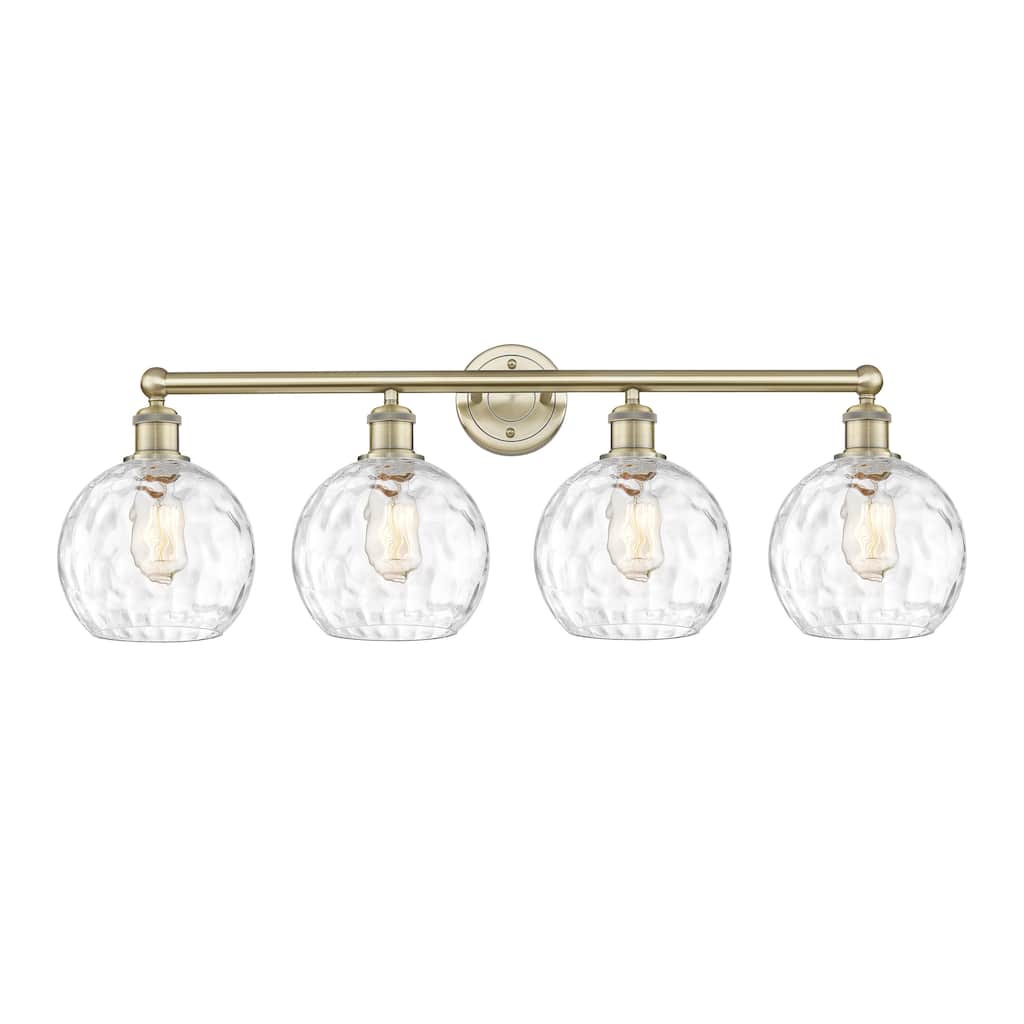 Innovations Lighting Athens Water Glass - 4 Light 35" Bath Vanity Light.