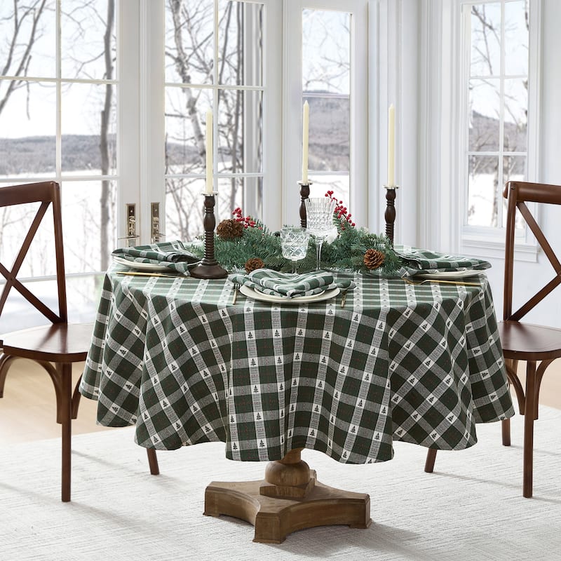 Sherwood Tree Dobby Cotton Tablecloth