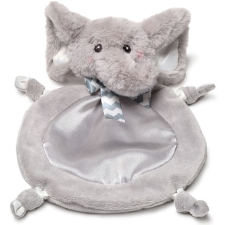 Bearington Baby Wee Spout 8" x 7" Small Gray Elephant Security Blanket