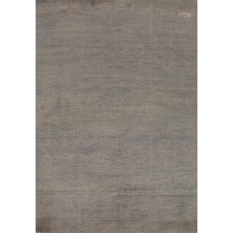 Gray Modern Gabbeh Oriental Area Rug Handmade Wool Carpet - 4'10" x 6'5"