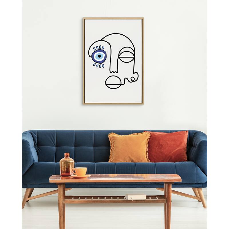 Kate and Laurel Sylvie No Evil Allowed Frame Canvas by Shatha Al Dafai