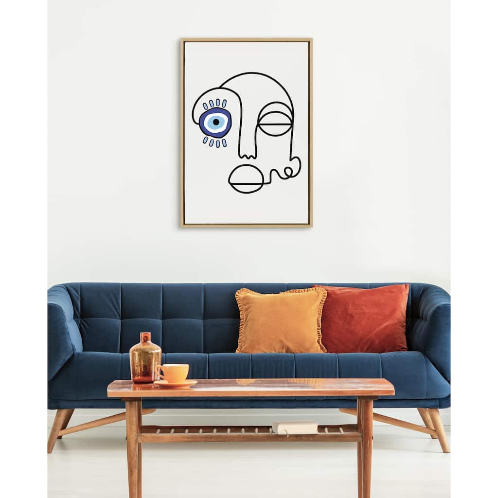 Kate and Laurel Sylvie No Evil Allowed Frame Canvas by Shatha Al Dafai