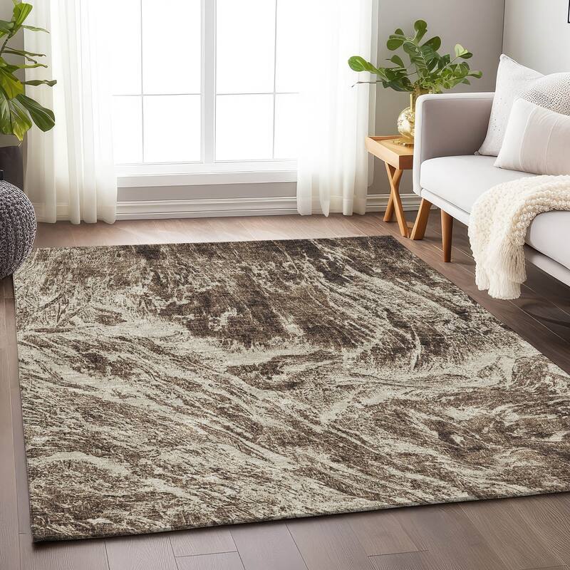 Premium Washable Super Soft Modern Tide Mayfield Rug - Brown - 5' x 7'6"