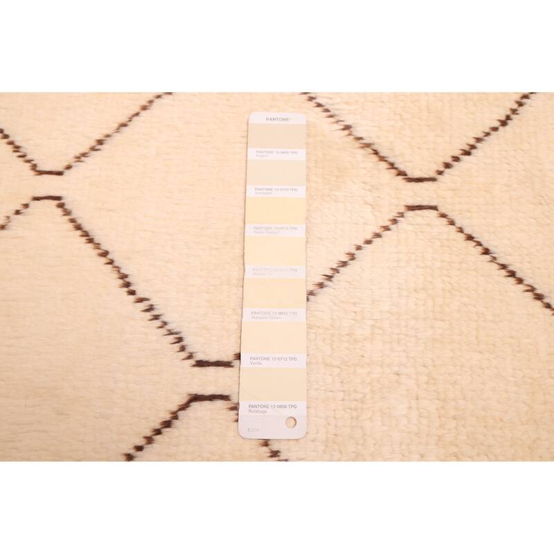 ECARPETGALLERY Hand-knotted Pak Finest Marrakesh Cream Wool Rug - 6'11 x 9'6
