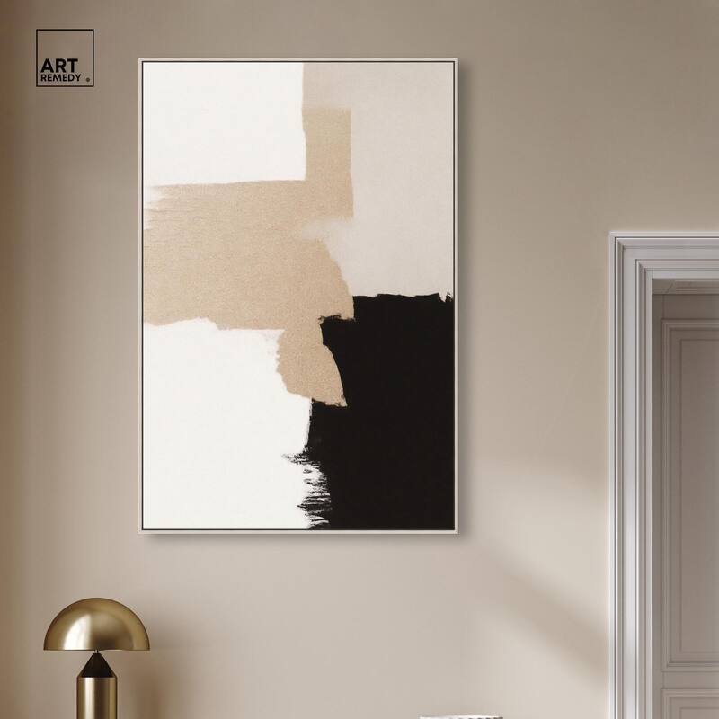 Beige and Black II Canvas by Art Remedy