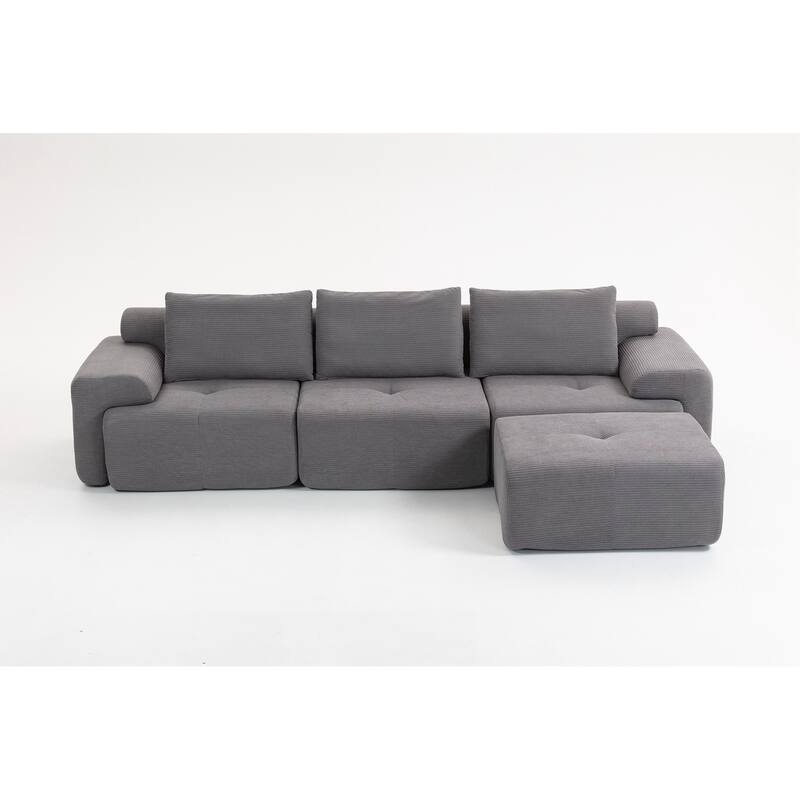 L-Shaped Sectional Couches for Living Room with Memory Foam