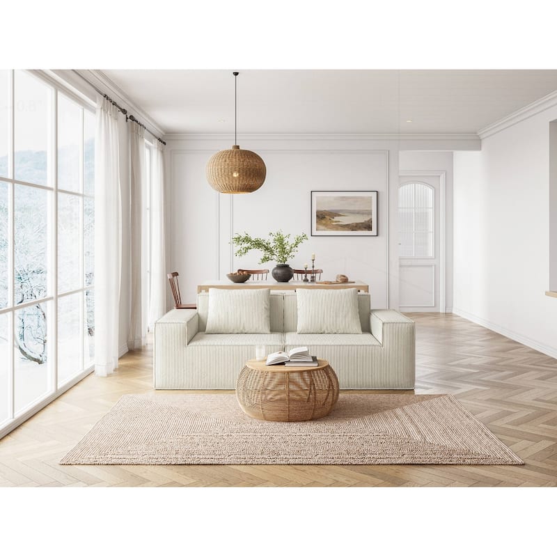 Versatile Modular Sofa with Plush Fabric and Transformable Design for Ultimate Comfort
