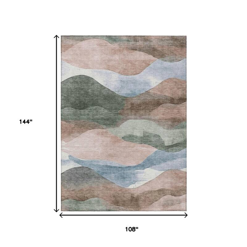 HomeRoots Abstract Transitional Rectangle Outdoor Rug