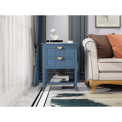 2 Drawer Side table - N/A