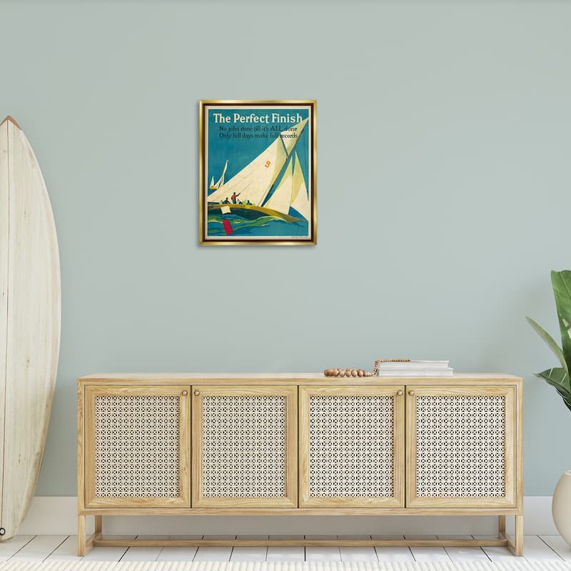 Stupell Perfect Finish Antique Sailors Framed Floater Canvas Wall Art Design By Marcus Jules