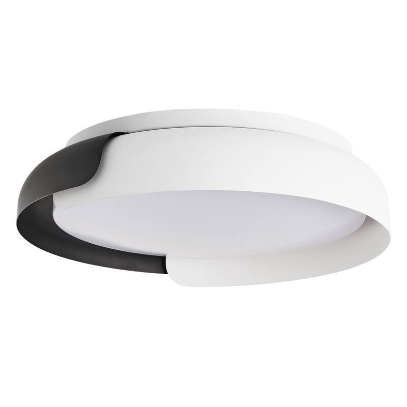 Modern Color Splicing LED Flush Mount Ceiling Light with Acrylic Shade