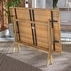 preview thumbnail 33 of 59, SAFAVIEH Outdoor Akita Folding Table with Umbrella Hole - 54.6" x 31.2" x 28.08"