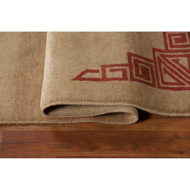 Medallion Gabbeh Oriental Rug Handmade Wool Carpet - 5'7"x 6'6"