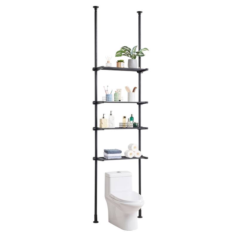 Over the Toilet Storage Easy Assembly Laundry Space Saver, for Small Rooms, Fit Most Toilets - 27.6" - 44" 30 lbs - 27.6" - 44" 30 lbs