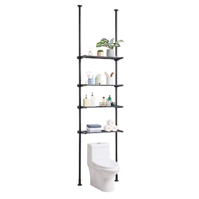 Over the Toilet Storage Easy Assembly Laundry Space Saver, for Small Rooms, Fit Most Toilets - 27.6" - 44" 30 lbs