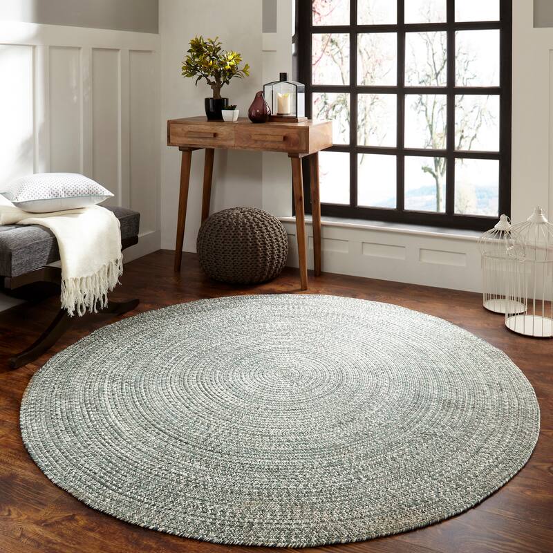 Superior Modern Rustic Bohemian Reversible Multi-Tone Braided Indoor Outdoor Area Rug