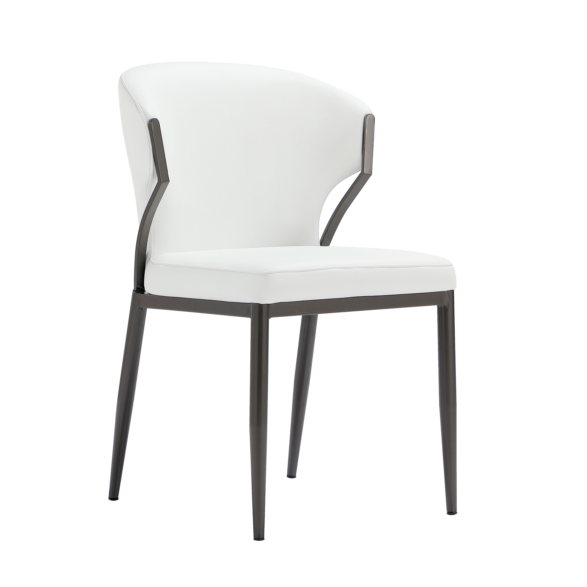 Manhattan Comfort Kirsten Vegan Leather Metal Dining Chair