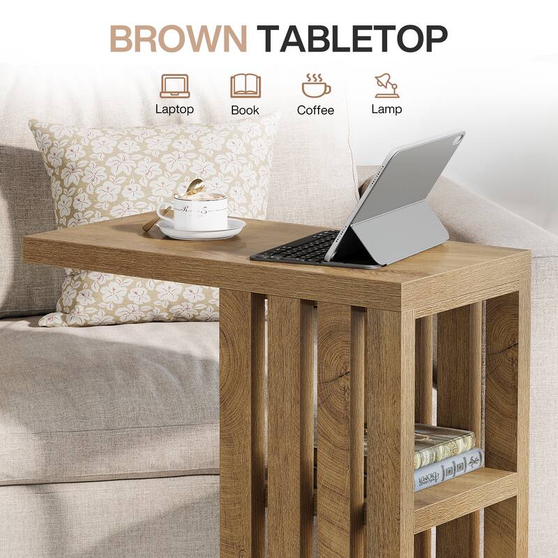 C Shaped End Table