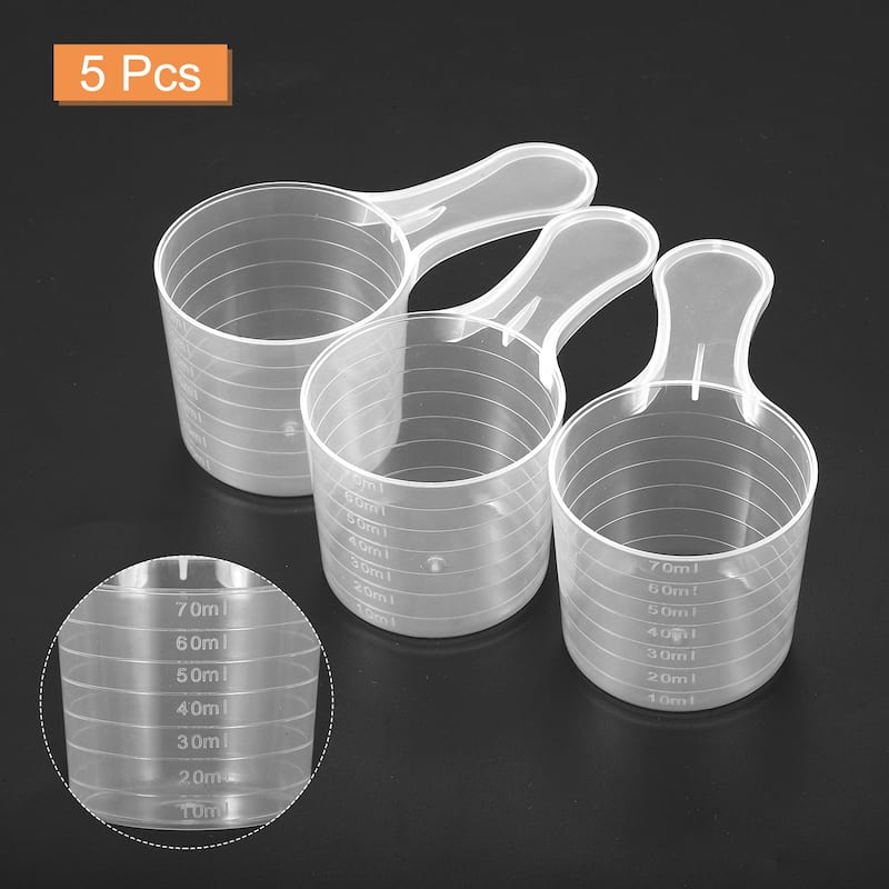 Plastic Measuring Spoons Powder Scoops Spoon Table Spoon,35g/70ml - Clear