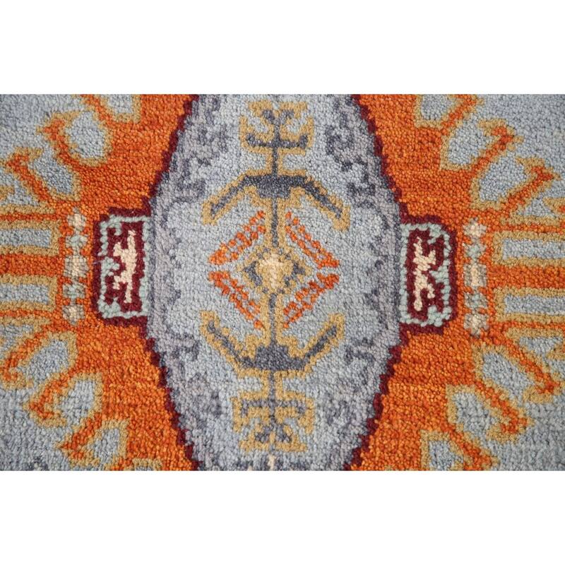 Light Blue Kazak Oriental Accent Rug Wool Carpet - 3'0"x 5'1"
