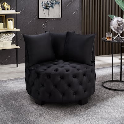 Contemporary Upholstered Tufted Leisure Accent Chair