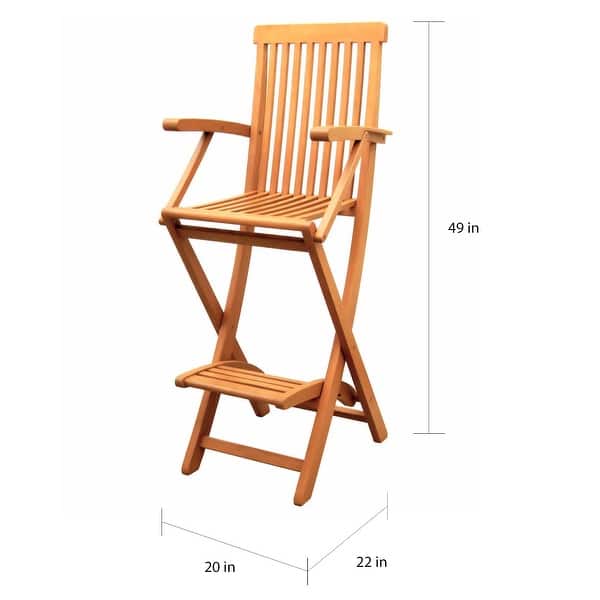 International Caravan Royal Tahiti Wood Set of Two Bar Height Arm Chair International Caravan Royal Tahiti Wood Set of Two Bar Height Arm Chair