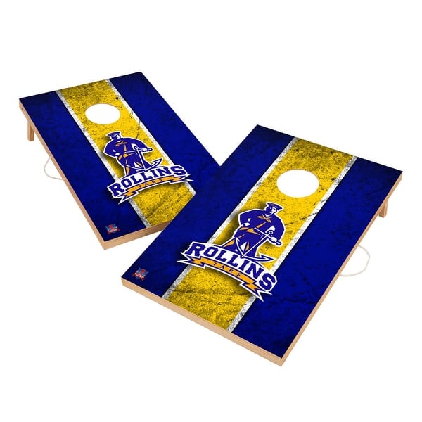 slide 2 of 5, Vintage Rollins College Tars Regulation 2x4 Cornhole Set