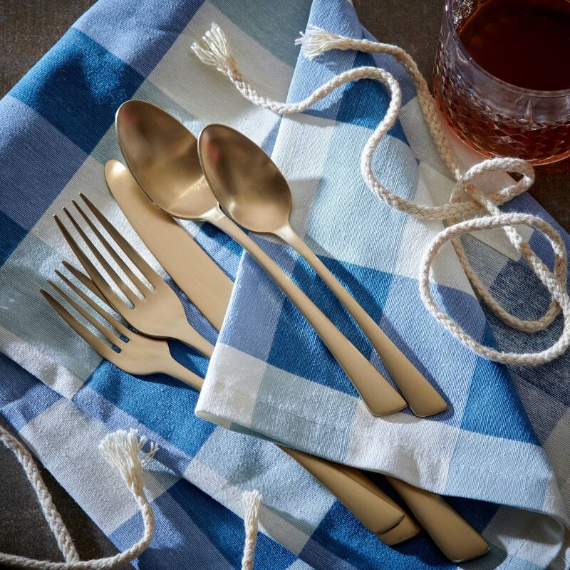 Ornative Abril 18/0 Mirror Stainless Steel 20 Pieces Flatware Set - 10.63" H x 6.69" W x 2.76" D
